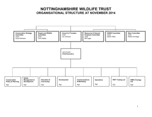 ORGANISATIONAL STRUCTURE AT OCTOBER 2010