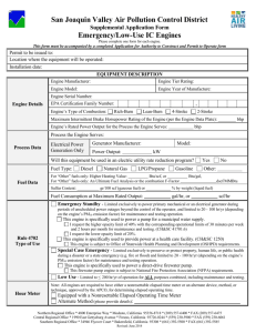 Supplemental Application Form - San Joaquin Valley Air Pollution