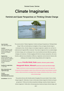Climate Imaginaries Feminist and Queer Perspectives