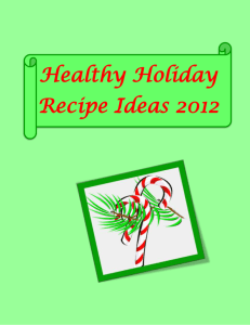 Healthy Holiday Recipe Ideas 2012