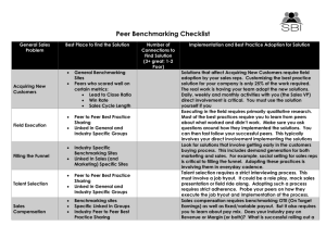 Peer Benchmarking Checklist