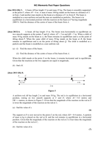 Worksheet: M1 Moments Past Paper Questions