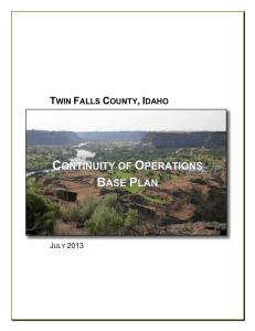 CONTINUITY OF OPERATIONS PLAN (COOP)