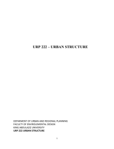 URP 222 * URBAN STRUCTURE