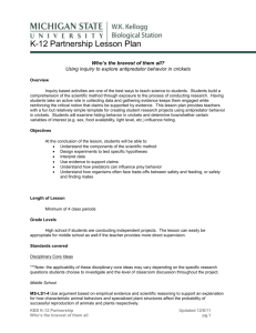Lesson plan - KBS GK12 Project