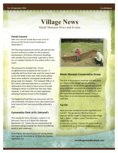 Village News - Maids Moreton
