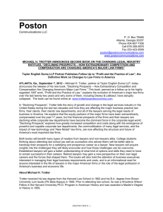 Mike Trotter Press release Declining Prospects Book