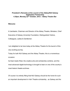 NUI Galway President, Dr Jim Browne`s Speech