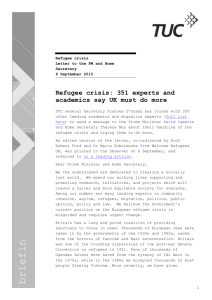 Refugee crisis letter060915