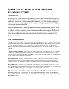 Career Opportunities in Think Tanks and Research Institutes