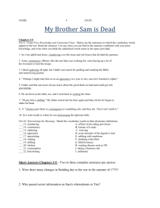 My Brother Sam is Dead