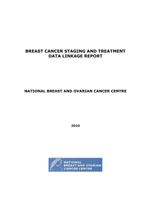 Breast cancer staging and treatment Data linkage