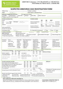 Case investigation form - National Institute for Communicable