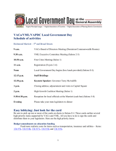 VACo/VML/VAPDC Local Government Day Schedule of activities