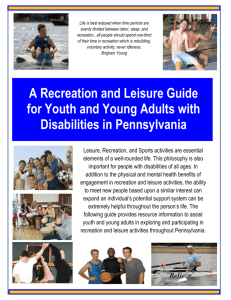 Recreation and Leisure PA Guide