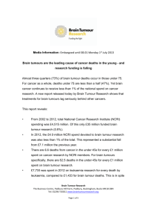 press release report - Brain Tumour Research Campaign