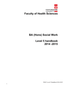BA(Hons) Social Work Level 5