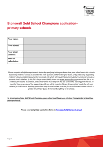 Gold School Champions application form - primary schools