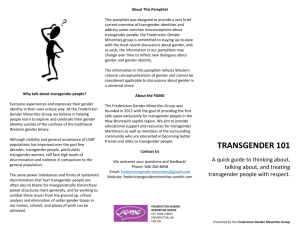 Transgender 101 pamphlet
