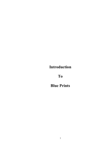 Introduction to Blue Prints
