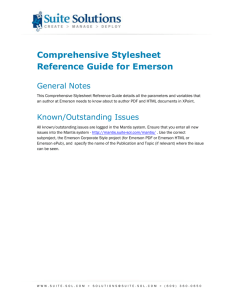 Comprehensive Stylesheet Reference Guide for