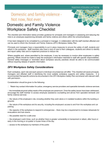 Domestic and Family Violence Workplace Safety Checklist