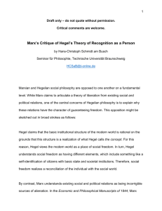 talk in London - Marx & Philosophy Society