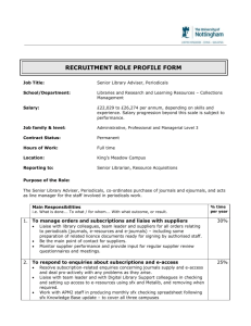Job Description/Role Profile