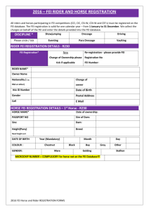 FEI Horse and Rider Registration Form