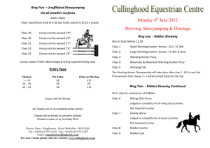Schedule.word - Cullinghood Equestrian Centre