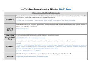 New York State Student Learning Objective Template