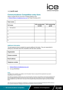 Communications Competition entry form