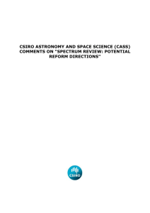 CSIRO Astronomy and Space Science (CASS) Comments on