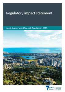 Regulatory impact statement - Department of Environment, Land