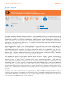 Report_Kachin_Health Response Plan 2014_Cluster