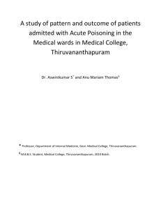 Acute Poisoning-Anu Mariam Thomas