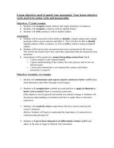Lesson Objectives and Assessment