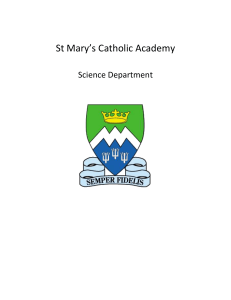 T - St Mary`s Catholic High School