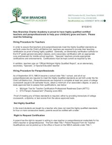 Qualified teachers parent letter 2015