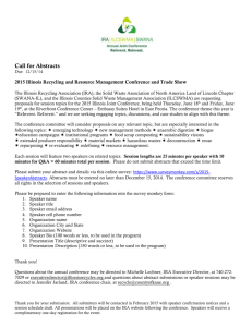 Call for Abstracts - Illinois Recycling Association
