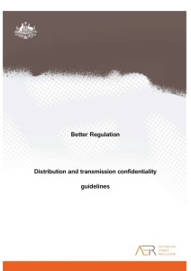 AER Issues paper - Confidentiality guidelines