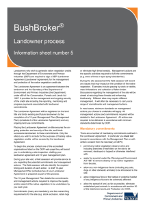 Landowner Agreement - Department of Environment, Land, Water