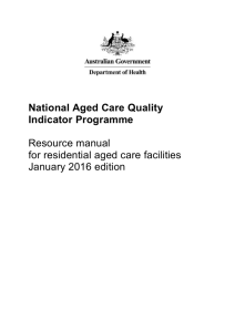 National aged care quality indicator programme resource manual for