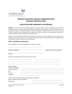 FPSC Research Agreement Form