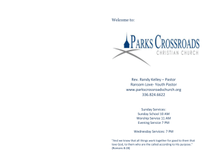 July 14, 2013 - Parks Crossroads Christian Church