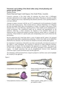 Osteotomy and grafting of the distal radius using virtual planning