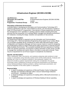 E1053I/Infrastructure Engineer (SCCM & SCOM)