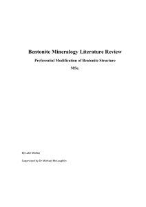 Bentonite Mineralogy and General Review