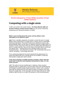 Computing with a single atom
