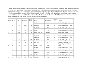 Table S2. Locus information for 16 microsatellites used to genotype